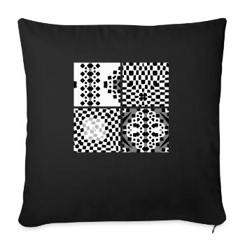 L’abstraction - Housse de coussin décorative 45 x 45 cm - noir - Devant