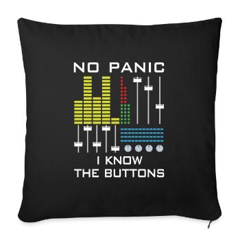 Deejay DJ Knob Mixer Mixer Turntable Buttons - Sofa pillowcase 17,3'' x 17,3'' (45 x 45 cm) - black - Front