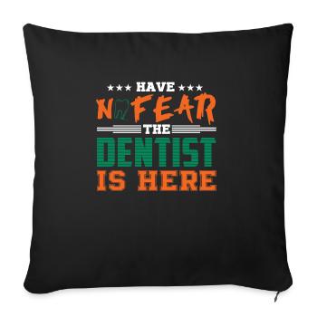 Dentiste Dentiste Dentaire Dentiste profession cadeau - Housse de coussin décorative 45 x 45 cm - noir - Devant