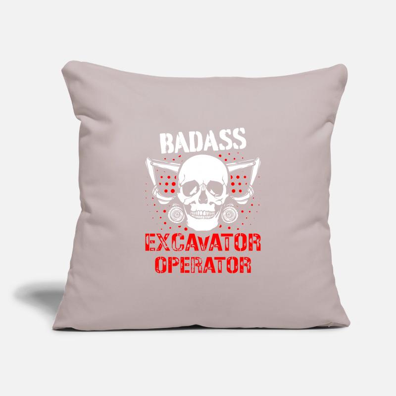 Construction worker excavator skull Sofa pillowcase 17,3'' x 17,3'' (45 x 45 cm)