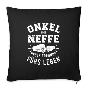 Onkel - Sofakissenbezug 45 x 45 cm - Schwarz - Vorne