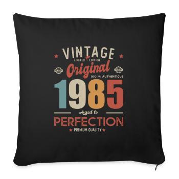 1985 Birthday Vintage Born 1985 - Sofa pillowcase 17,3'' x 17,3'' (45 x 45 cm) - black - Front