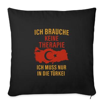 Spass - Sofakissenbezug 45 x 45 cm - Schwarz - Vorne