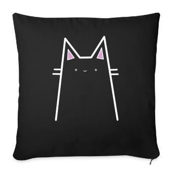 Cats Graphic Design - Sofa pillowcase 17,3'' x 17,3'' (45 x 45 cm) - black - Front