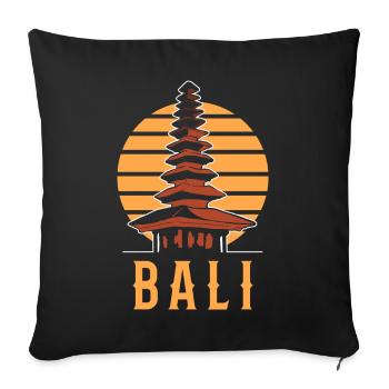 Bali Indonesia - Sofa pillowcase 17,3'' x 17,3'' (45 x 45 cm) - black - Front