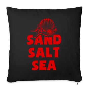 Sand Beach Sea Salt Holiday Été - Housse de coussin décorative 45 x 45 cm - noir - Devant