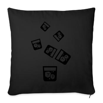 Whisky Icon - Sofakissenbezug 45 x 45 cm - Schwarz - Vorne