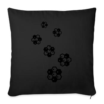 Beekeeper symbol - Sofa pillowcase 17,3'' x 17,3'' (45 x 45 cm) - black - Front