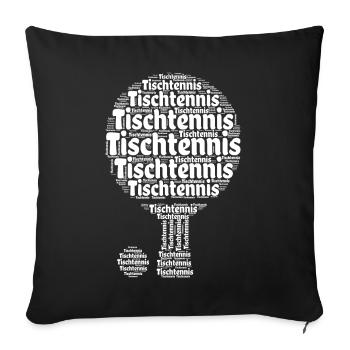 Tischtennisschläger Ping Pong Master Ball - Housse de coussin décorative 45 x 45 cm - noir - Devant