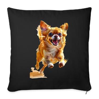 Chihuahua - Sofakissenbezug 45 x 45 cm - Schwarz - Vorne