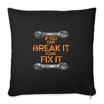 Machanic Wrench Worker Garage Industrial Gift - Sofa pillowcase 17,3'' x 17,3'' (45 x 45 cm) - black - Front