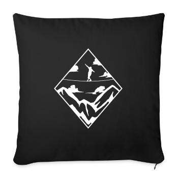 Yoga Work Out Gift - Sofa pillowcase 17,3'' x 17,3'' (45 x 45 cm) - black - Front