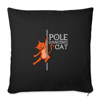 Yoga Work Out Gift - Sofa pillowcase 17,3'' x 17,3'' (45 x 45 cm) - black - Front