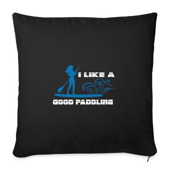 SUP Stand Up Paddel Surf Paddling Gift - Housse de coussin décorative 45 x 45 cm - noir - Devant