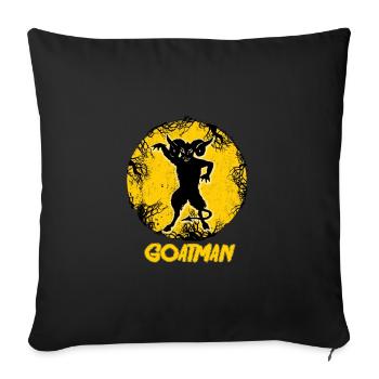 Goatman Sheepsquatch Cryptid Monstre Animal Cadeau - Housse de coussin décorative 45 x 45 cm - noir - Devant