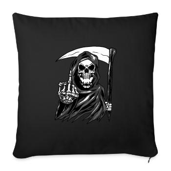 Reaper Skeleton Angel of Death Skull Blade Gift - Housse de coussin décorative 45 x 45 cm - noir - Devant