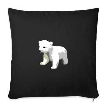 Ice Bear Marine Mammals Sea Boar Polar Animal Gift - Sofa pillowcase 17,3'' x 17,3'' (45 x 45 cm) - black - Front