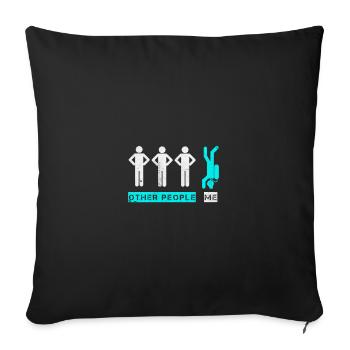 Diving Dive Diver ScubaDiving Cadeau de sports nautiques - Housse de coussin décorative 45 x 45 cm - noir - Devant