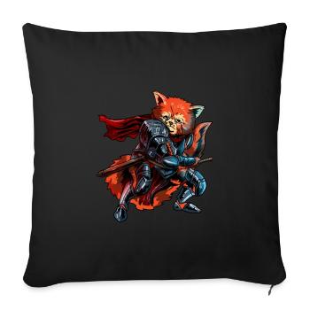 Knight Red Panda Cavalier Sword Noble Warrior Gift - Sofa pillowcase 17,3'' x 17,3'' (45 x 45 cm) - black - Front