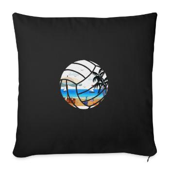 Beach Volleyball Sport Team Game Cool Gift - Sofa pillowcase 17,3'' x 17,3'' (45 x 45 cm) - black - Front