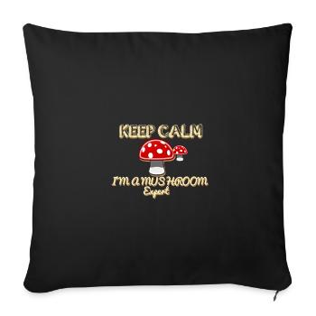 Mushroom Expert Bloom Grow Toadstool Mold Gift - Sofa pillowcase 17,3'' x 17,3'' (45 x 45 cm) - black - Front