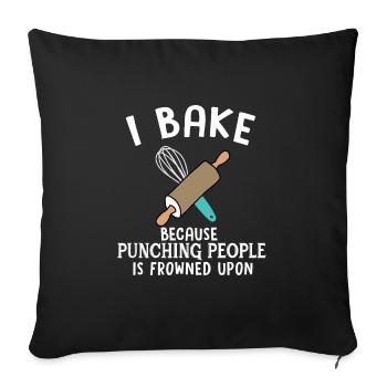 Baker Cool Baking Funny Bread Bake Perfect Gift - Sofa pillowcase 17,3'' x 17,3'' (45 x 45 cm) - black - Front