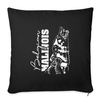 BELGIAN MALINOIS Wilsigns Sports canins IGP Chiens - Housse de coussin décorative 45 x 45 cm - noir - Devant
