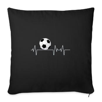 Football Football Game Sports Idée cadeau parfaite - Housse de coussin décorative 45 x 45 cm - noir - Devant