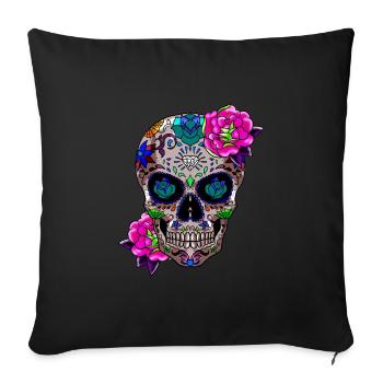 Sugar Skull Day Of The Dead Gift - Sofa pillowcase 17,3'' x 17,3'' (45 x 45 cm) - black - Front