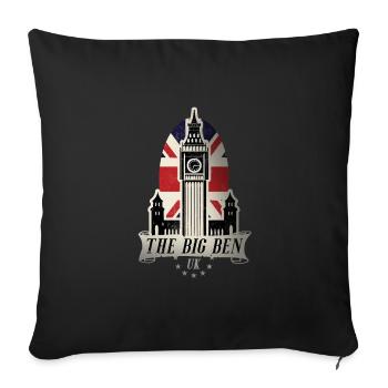 Big Ben London United Kingdom Gift - Sofa pillowcase 17,3'' x 17,3'' (45 x 45 cm) - black - Front