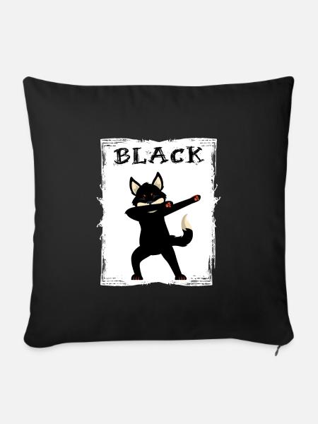 schwarze fuchs toleranz gleichberechtigung black - Sofakissenbezug 45 x 45 cm - Schwarz