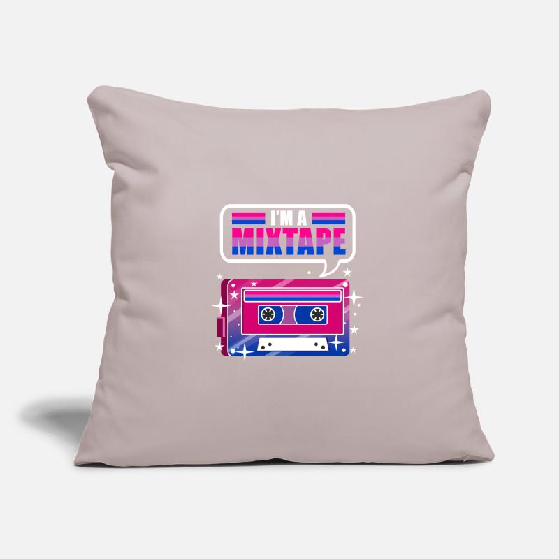 Dans le A Mixtape Bi Pride Housse de coussin décorative 45 x 45 cm