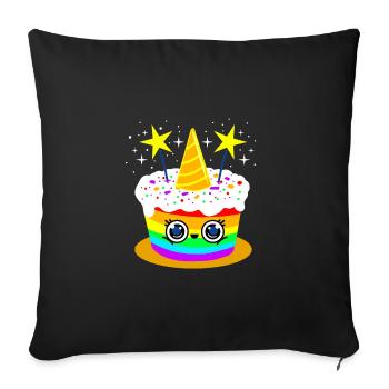LGBT cake LGBT gift idea - Sofa pillowcase 17,3'' x 17,3'' (45 x 45 cm) - black - Front