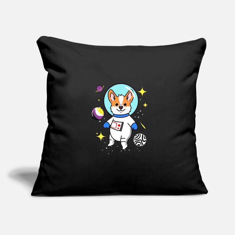 Nonbinary corgi in space Nonbinary Pride Sofa pillowcase 17,3'' x 17,3'' (45 x 45 cm)