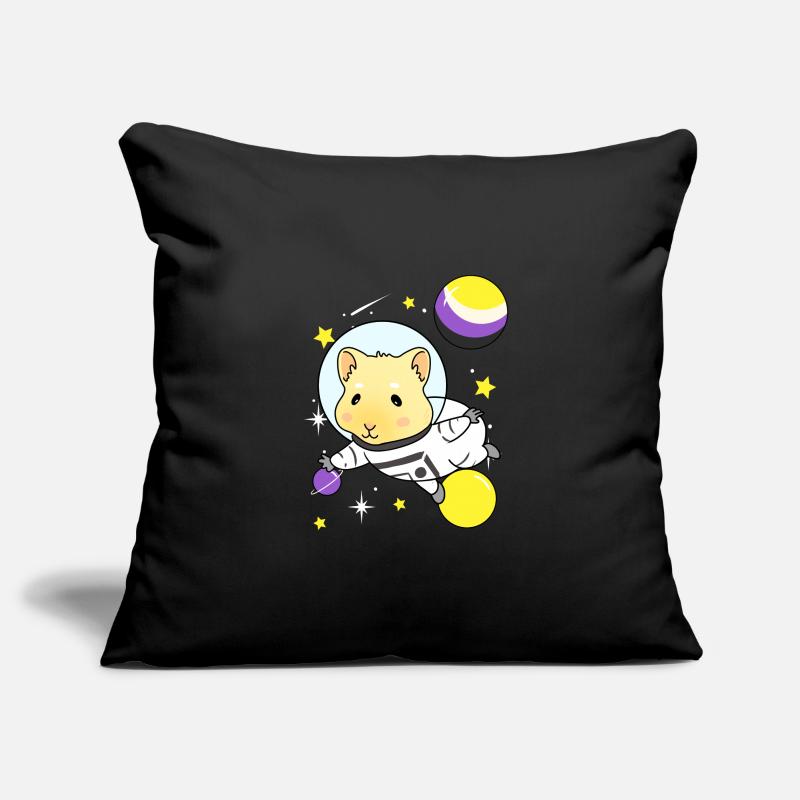 Nonbinary guinea pig Nonbinary Pride Sofa pillowcase 17,3'' x 17,3'' (45 x 45 cm)