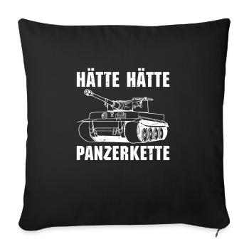 Ich bin ein panzer opa Tiger Panzer Bundeswehr - Sofakissenbezug 45 x 45 cm - Schwarz - Vorne