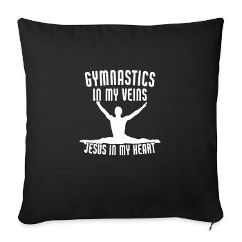 Gymnastics Jesus Gymnast - Sofa pillowcase 17,3'' x 17,3'' (45 x 45 cm) - black - Front
