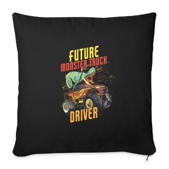 Future Monster Truck Driver - Sofa pillowcase 17,3'' x 17,3'' (45 x 45 cm) - black - Front