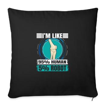 Titanium Knee Replacement Surgery - Sofa pillowcase 17,3'' x 17,3'' (45 x 45 cm) - black - Front