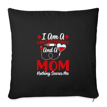 Phlebotomist Mom Funny Phlebotomy Mother - Sofakissenbezug 45 x 45 cm - Schwarz - Vorne