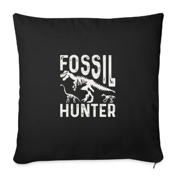 Paléontologue paléontologue de chasseur de fossiles rétro - Housse de coussin décorative 45 x 45 cm - noir - Devant