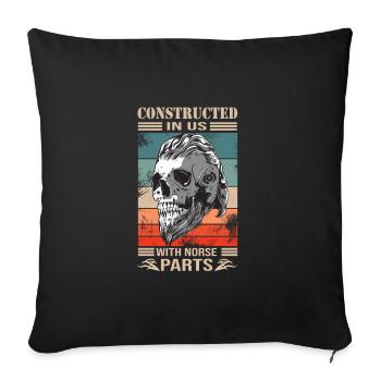 Viking - Housse de coussin décorative 45 x 45 cm - noir - Devant