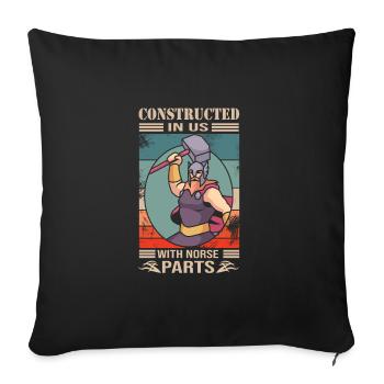 Viking - Housse de coussin décorative 45 x 45 cm - noir - Devant