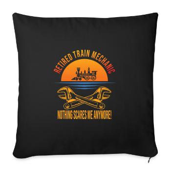 Train mechanic - Sofa pillowcase 17,3'' x 17,3'' (45 x 45 cm) - black - Front