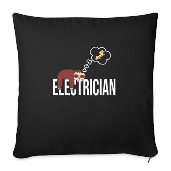 Electrician - Sofa pillowcase 17,3'' x 17,3'' (45 x 45 cm) - black - Front