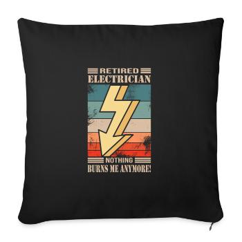 Electrician - Sofa pillowcase 17,3'' x 17,3'' (45 x 45 cm) - black - Front