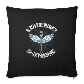 Mécanicien automobile - Housse de coussin décorative 45 x 45 cm - noir - Devant