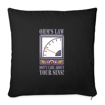 electrician - Sofa pillowcase 17,3'' x 17,3'' (45 x 45 cm) - black - Front