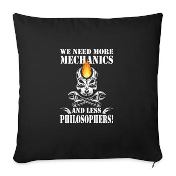 Mécanicien automobile - Housse de coussin décorative 45 x 45 cm - noir - Devant
