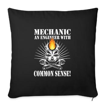 Mécanicien automobile - Housse de coussin décorative 45 x 45 cm - noir - Devant